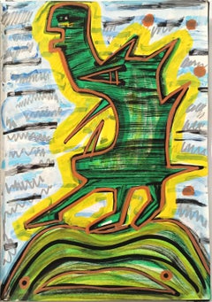 Ohne Titel von Enzio Wenk, 2020-2021 – Acryl auf Papier, Abstrakt, Neoexpressionismus