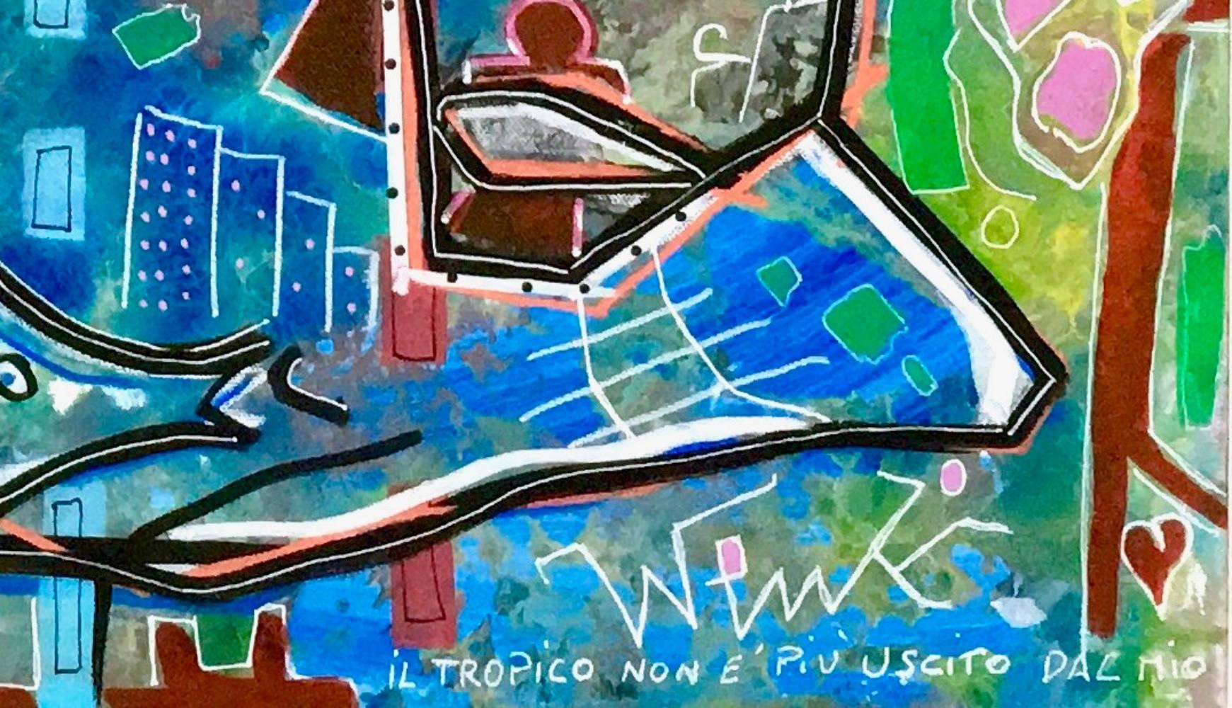 Sin título - Abstract Painting Gris de Enzio Wenk