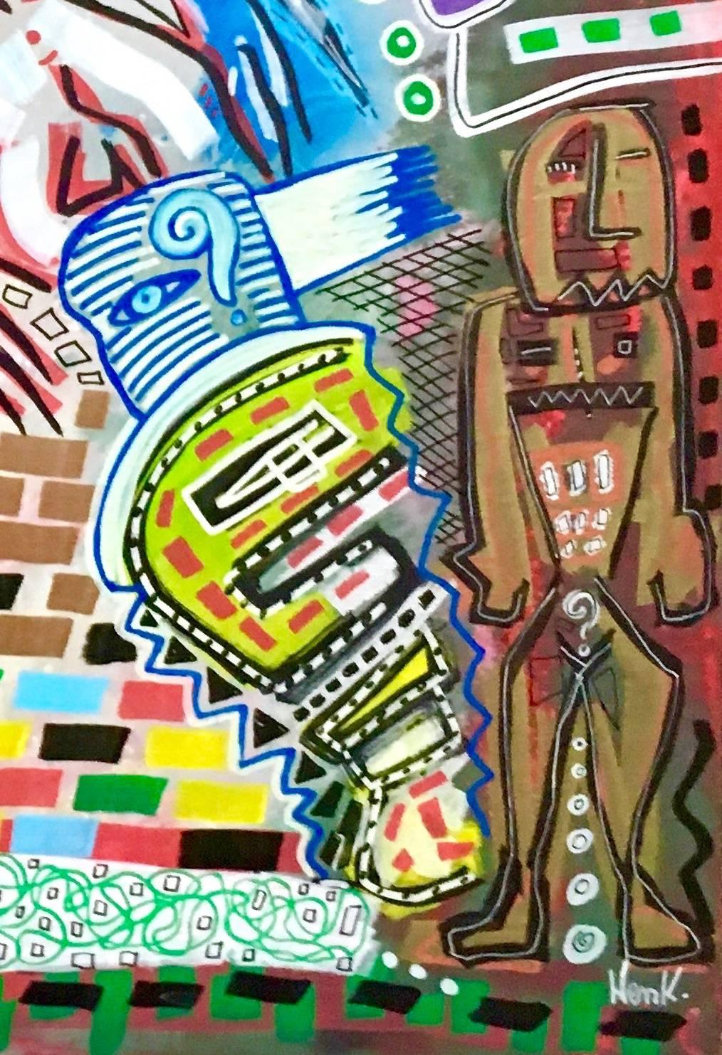 Acrylique sur toile.
