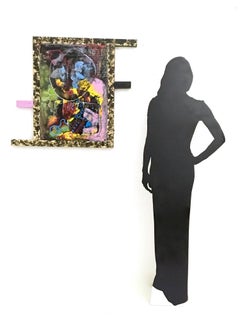 Untitled by Enzio Wenk, 2018 - Neo-Expressionist Figurative with Irregular Frame