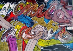 "Vanità necessità" by Enzio Wenk, 2010 - Acrylic on Canvas, Colorful Words