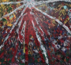 "Verso il cielo" di Enzio Wenk, 2019 -Enamel su tela, neo-espressionismo