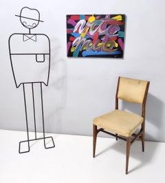 "Vita mia" de Enzio Wenk, 2010 - Acrílico sobre lienzo, Palabras de colores sobre negro