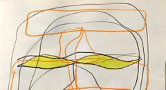 "Volto" de Enzio Wenk, 2020-2021 - Rotulador sobre papel, Retrato, Neoexpresionismo