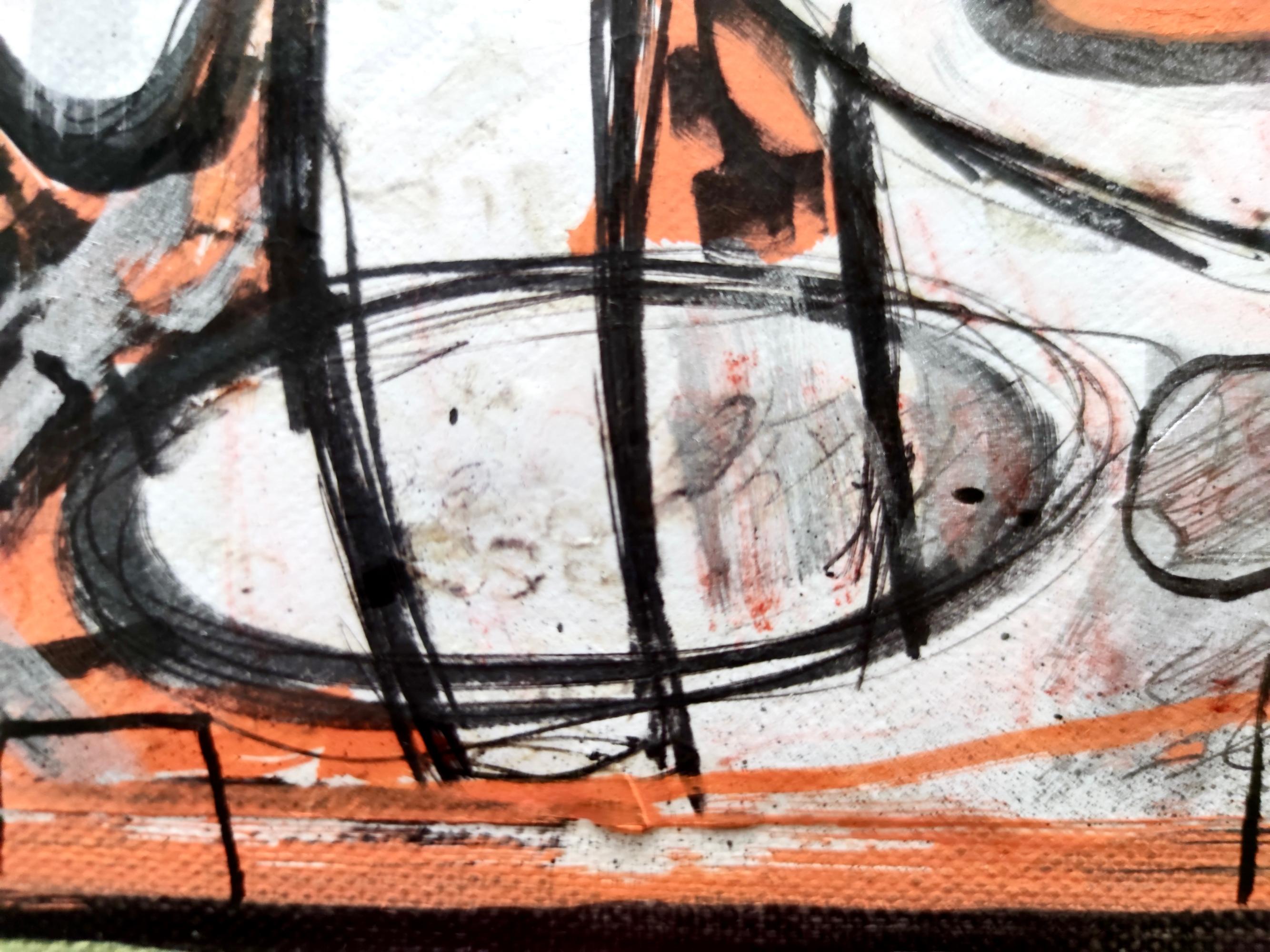 „Volto“ von Enzio Wenk, 2022 – Gemälde in Mischtechnik auf Leinwand, Figuratives Neoexpressionismus im Angebot 10