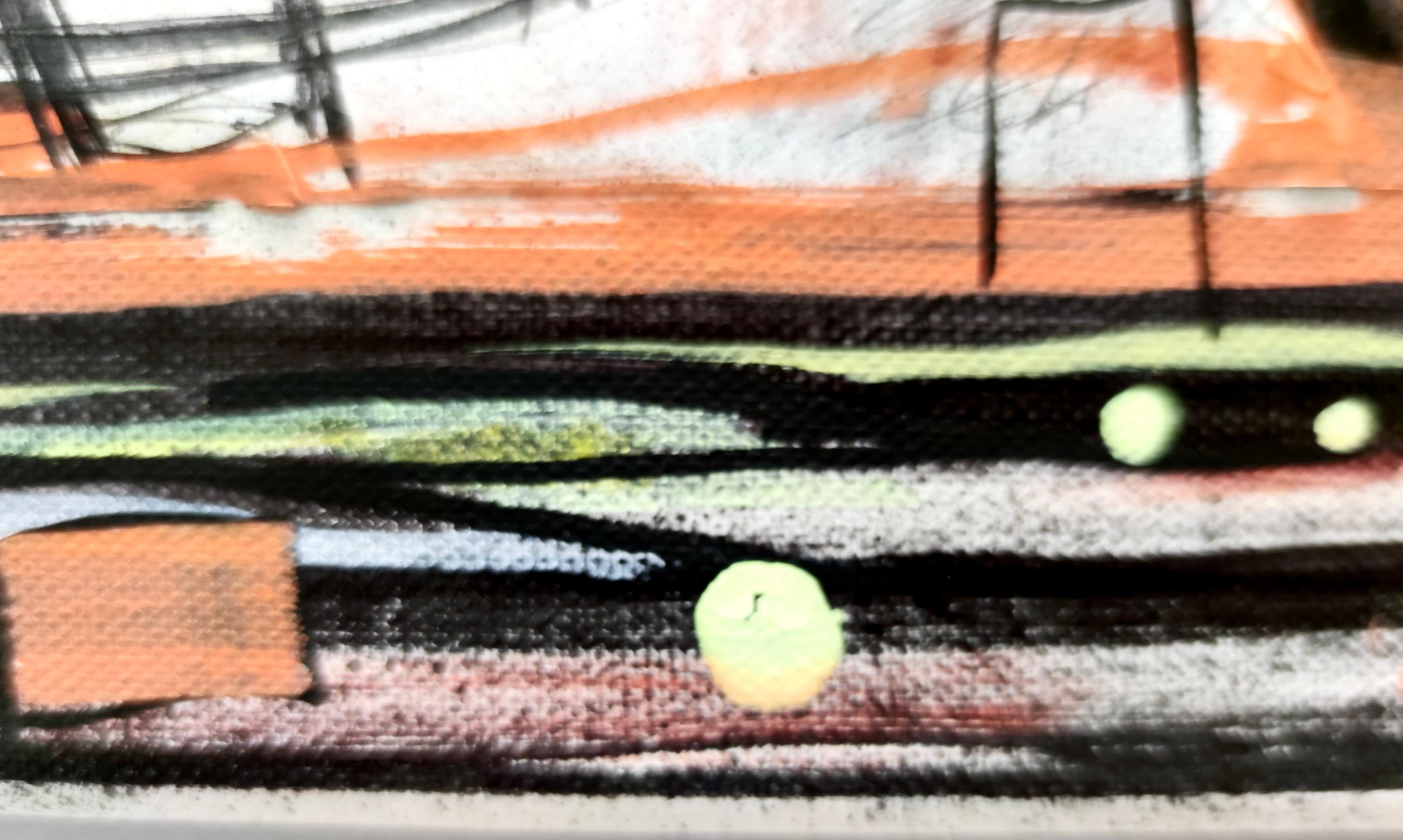 „Volto“ von Enzio Wenk, 2022 – Gemälde in Mischtechnik auf Leinwand, Figuratives Neoexpressionismus im Angebot 8
