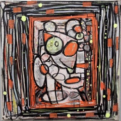 „Volto“ von Enzio Wenk, 2022 – Gemälde in Mischtechnik auf Leinwand, Figuratives Neoexpressionismus