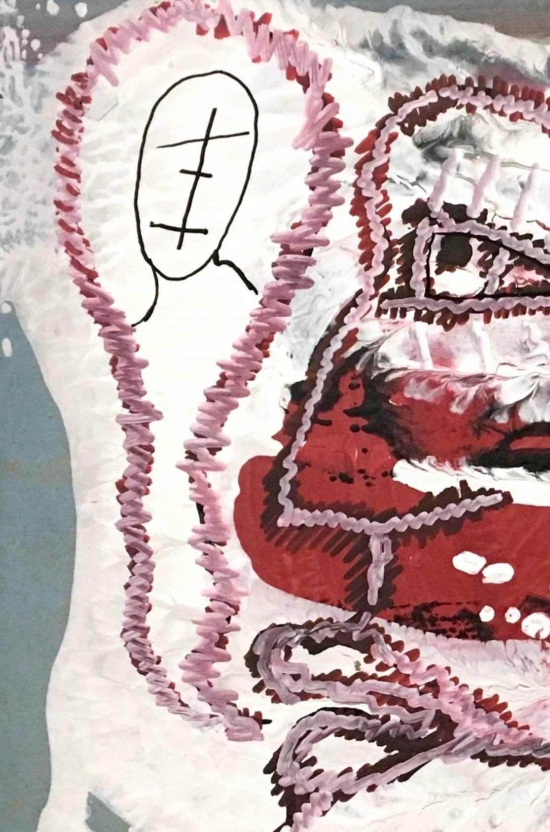 Senza titolo di Enzio Wenk, 2017 - Pittura acrilica su masonite, Espressionismo astratto in vendita 1