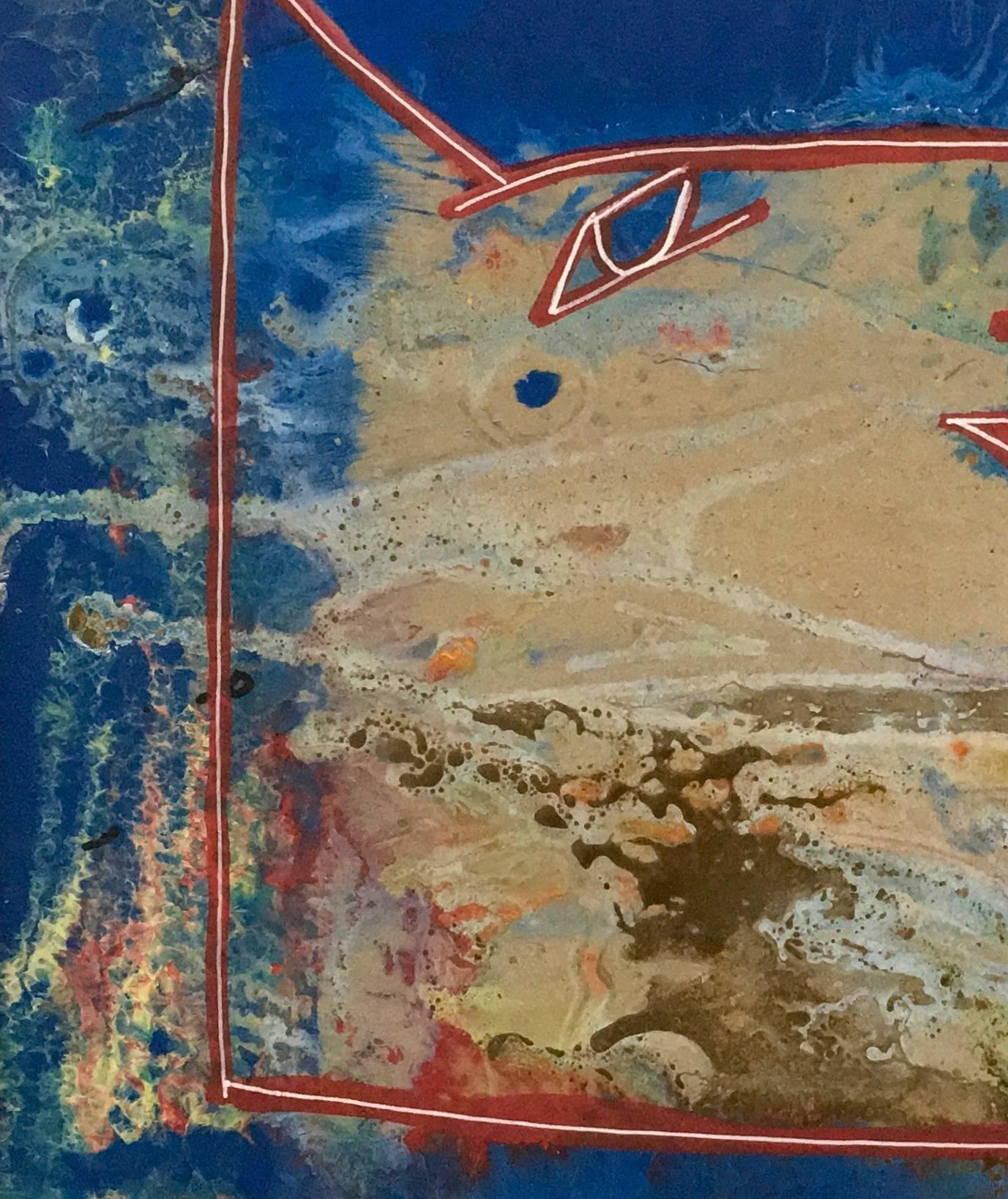 Senza titolo di Enzio Wenk, 2017 - Pittura acrilica su masonite, Espressionismo astratto in vendita 1