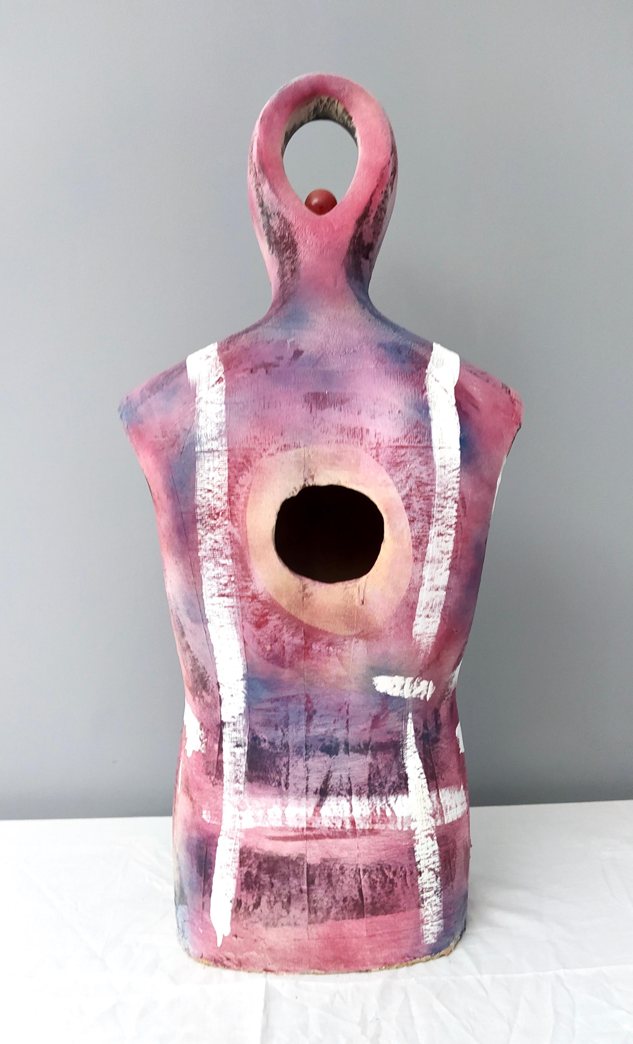 « Il narratore » d'Enzio Wenk, 2020, sculpture en bois rose, néo-expressionnisme en vente 5