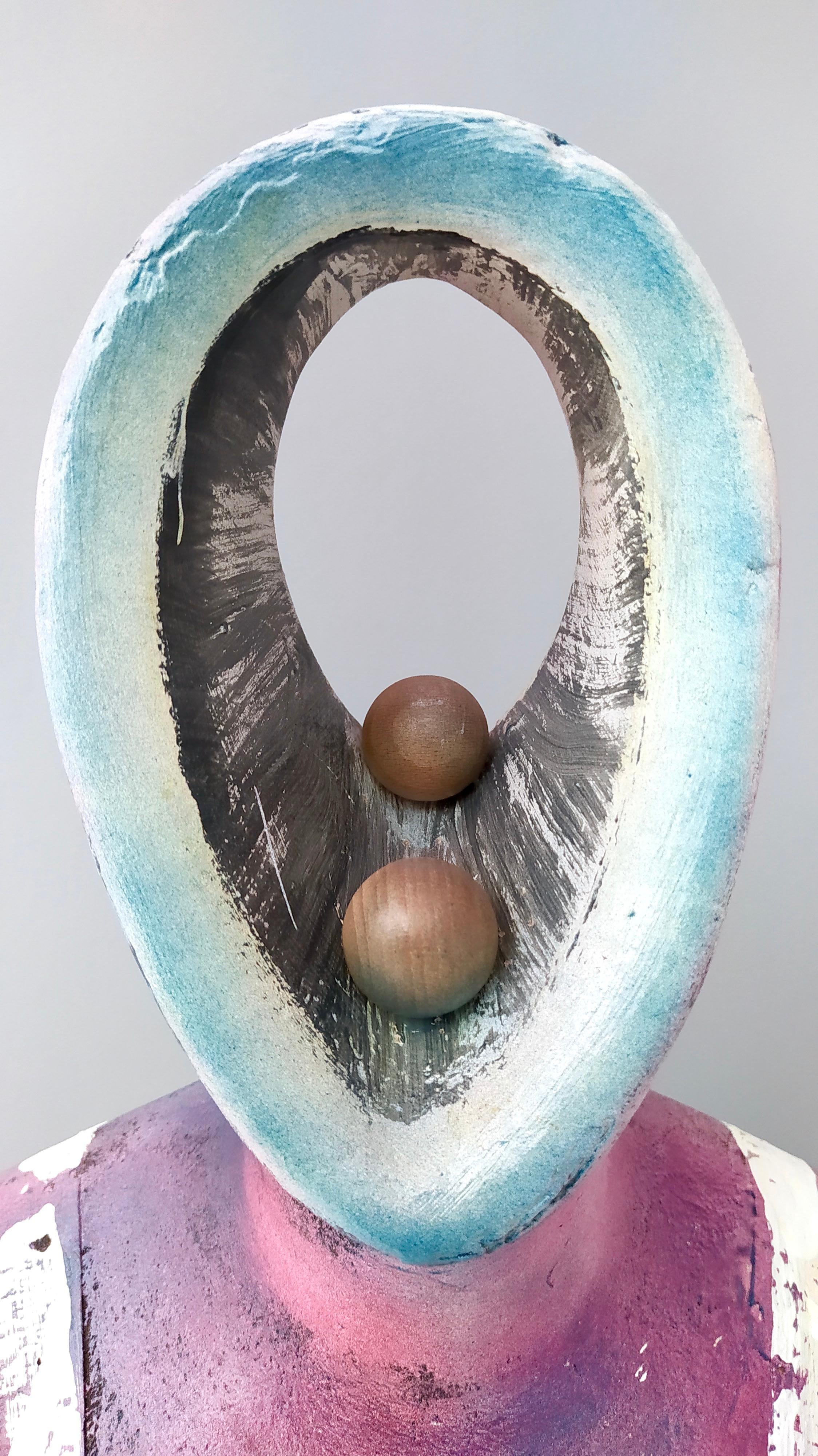 « Il narratore » d'Enzio Wenk, 2020, sculpture en bois rose, néo-expressionnisme en vente 6