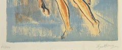 Woman With Horse -  Lithograph by Enzo Assenza - 1970s