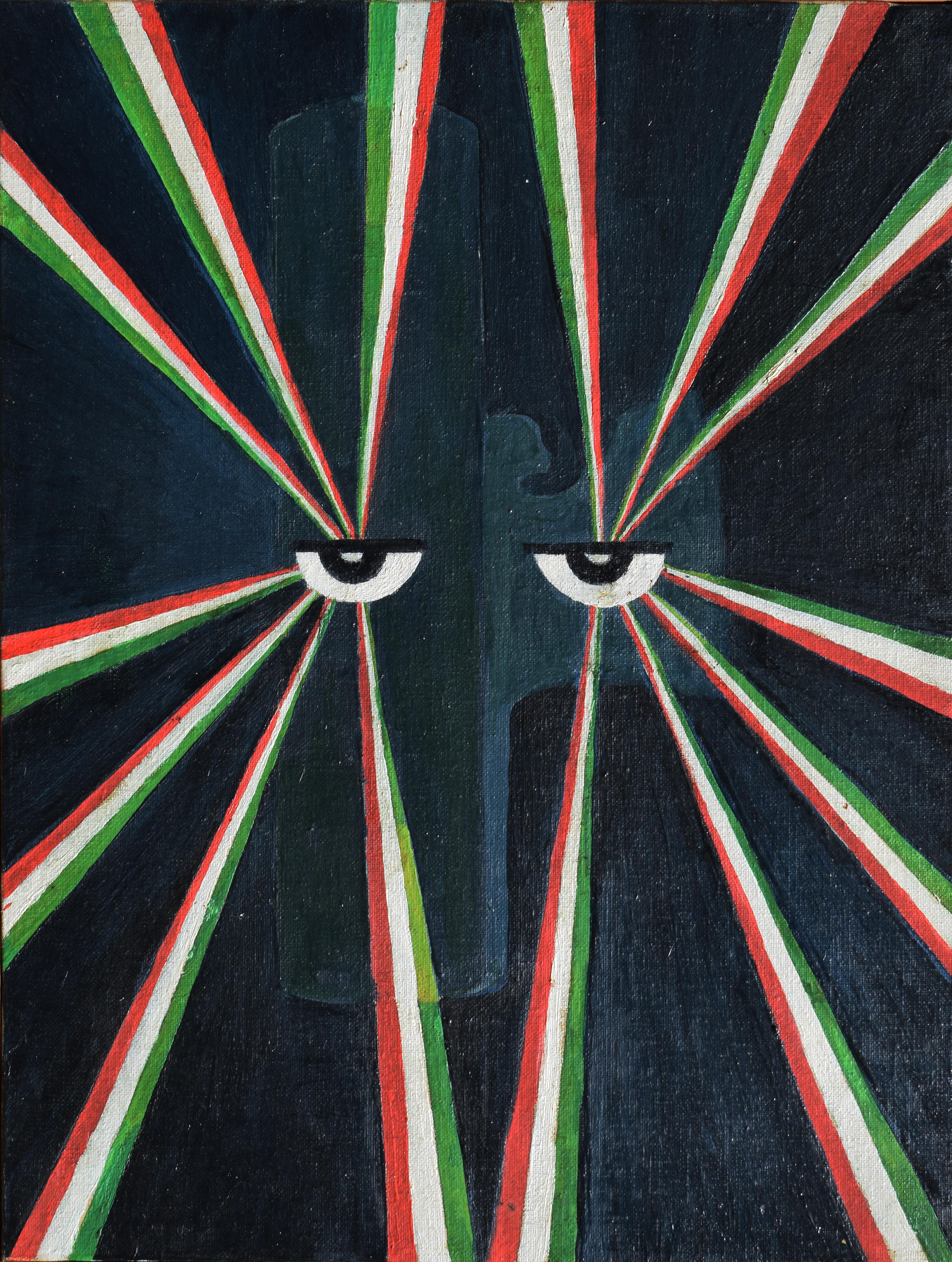  Enzo Benedetto Abstract Painting - Mussolini dynamic summary