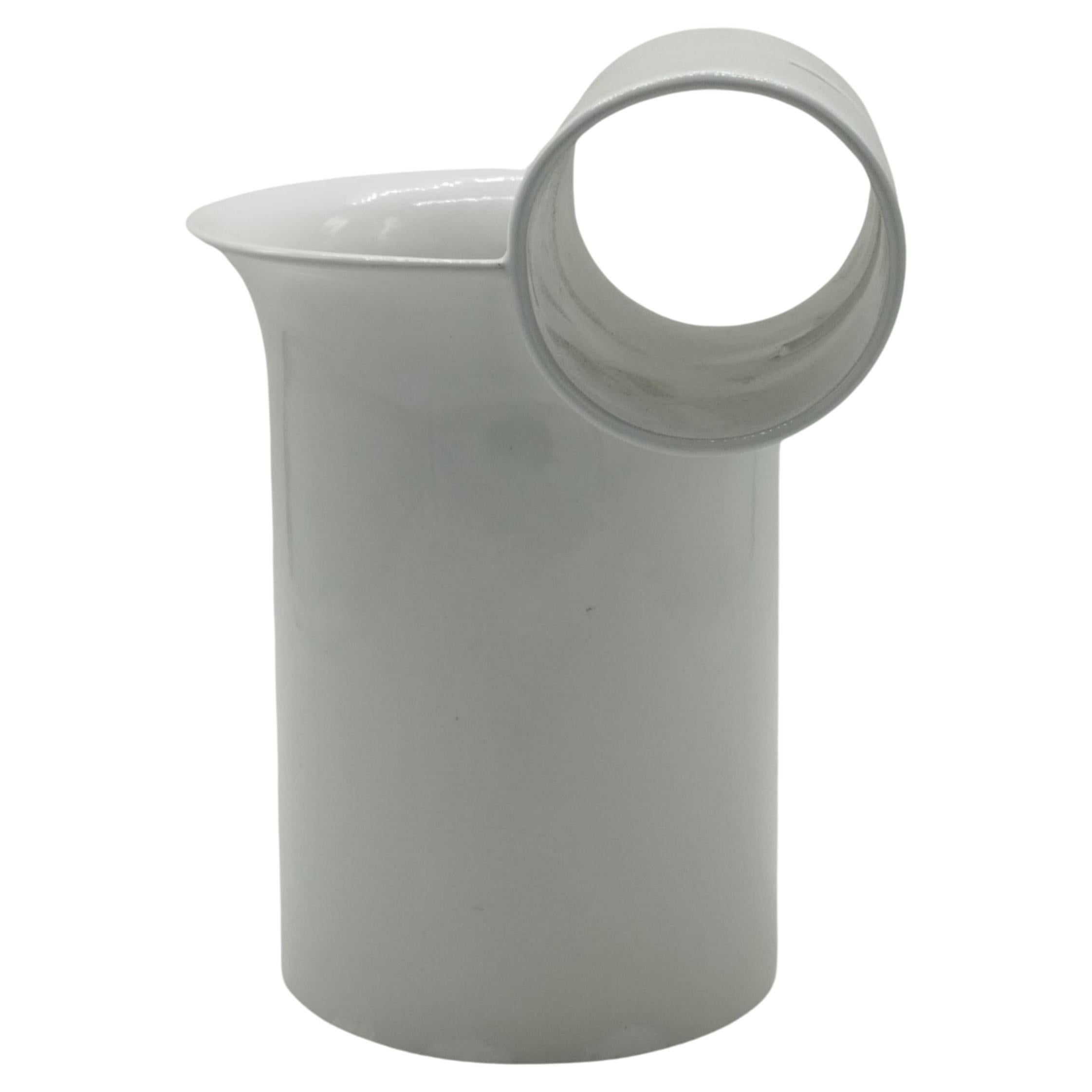 Enzo Bioli for Il Picchio White Ceramic Vase, Italy 1970