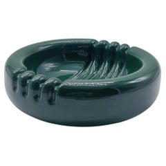 Enzo Bioli for Il Picchio Centrotavola in Green Ceramic, Italy 1960s