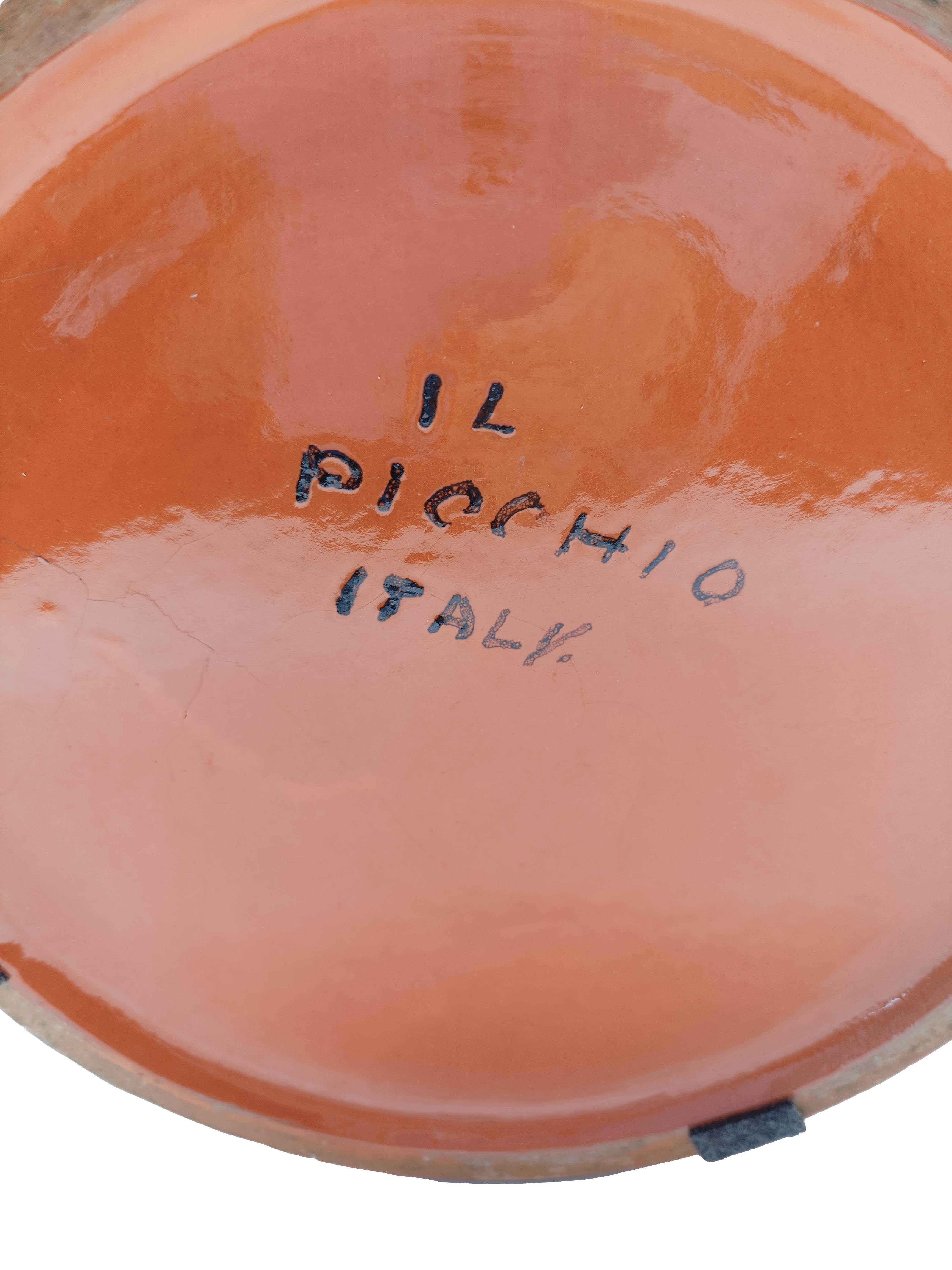 Enzo Bioli per il Picchio Porta Ombrelli in Ceramica Serie 