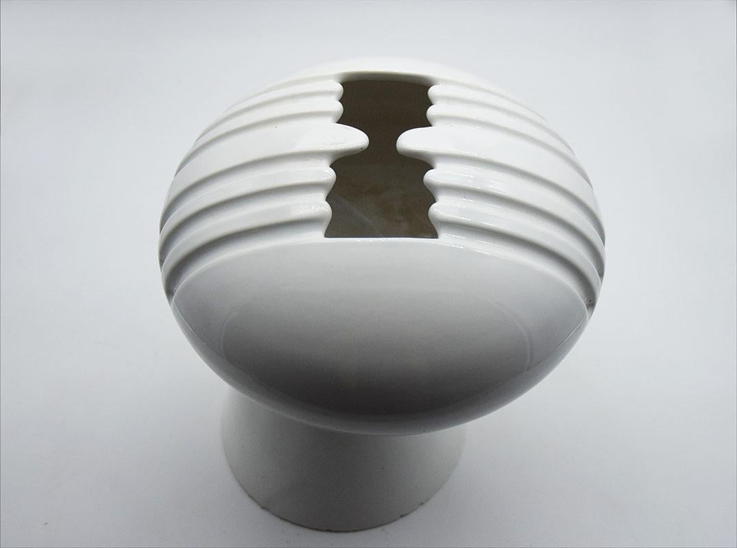 Late 20th Century Enzo Bioli Space Age Vase Ceramiche Il Picchio, 1970s For Sale