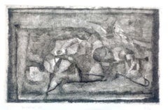 Lying Figures - Original Etching by E. Brunori - 1965