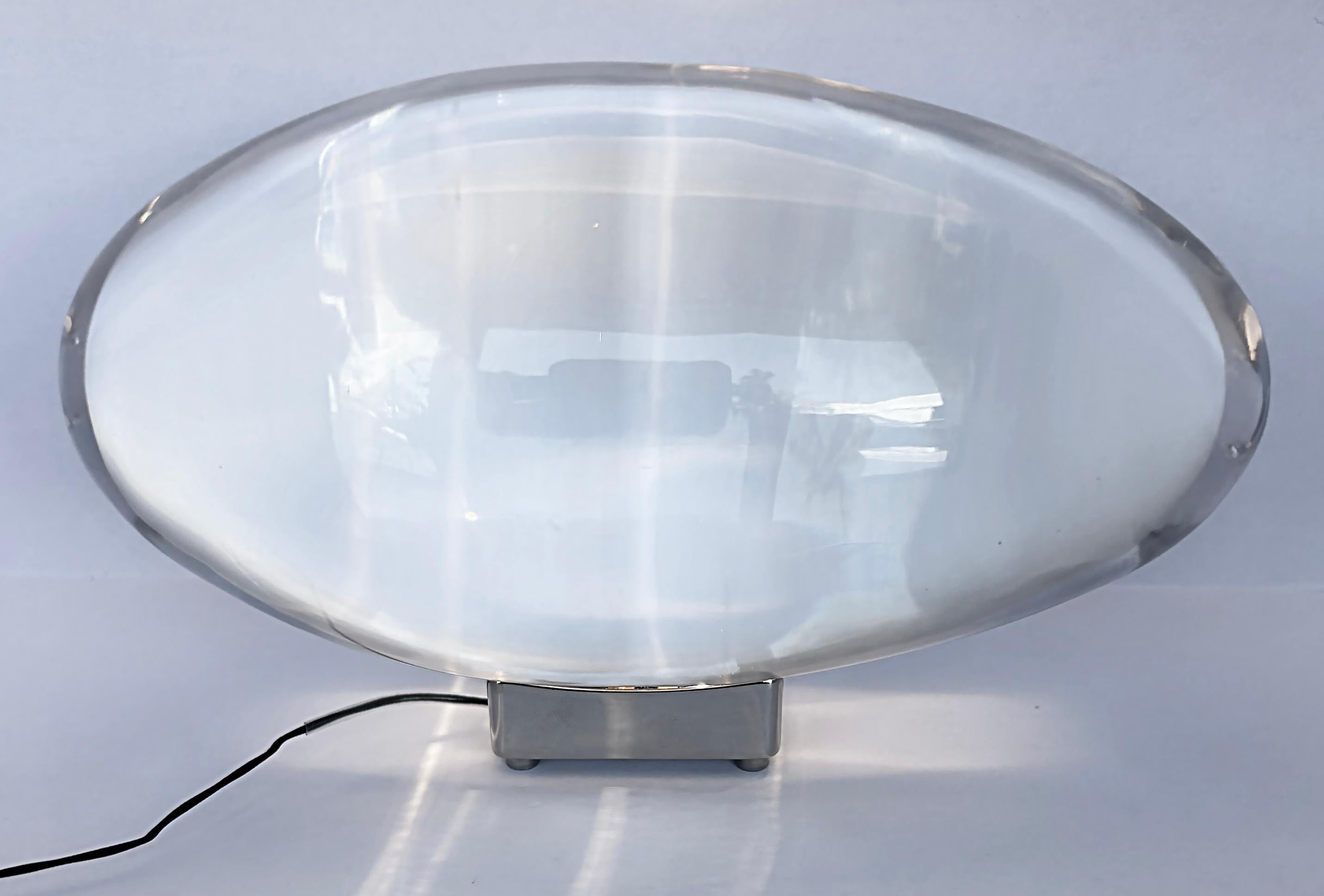 Glass Enzo Catellani Atman LED Table Lamp, Catellani & Smith (Italy)