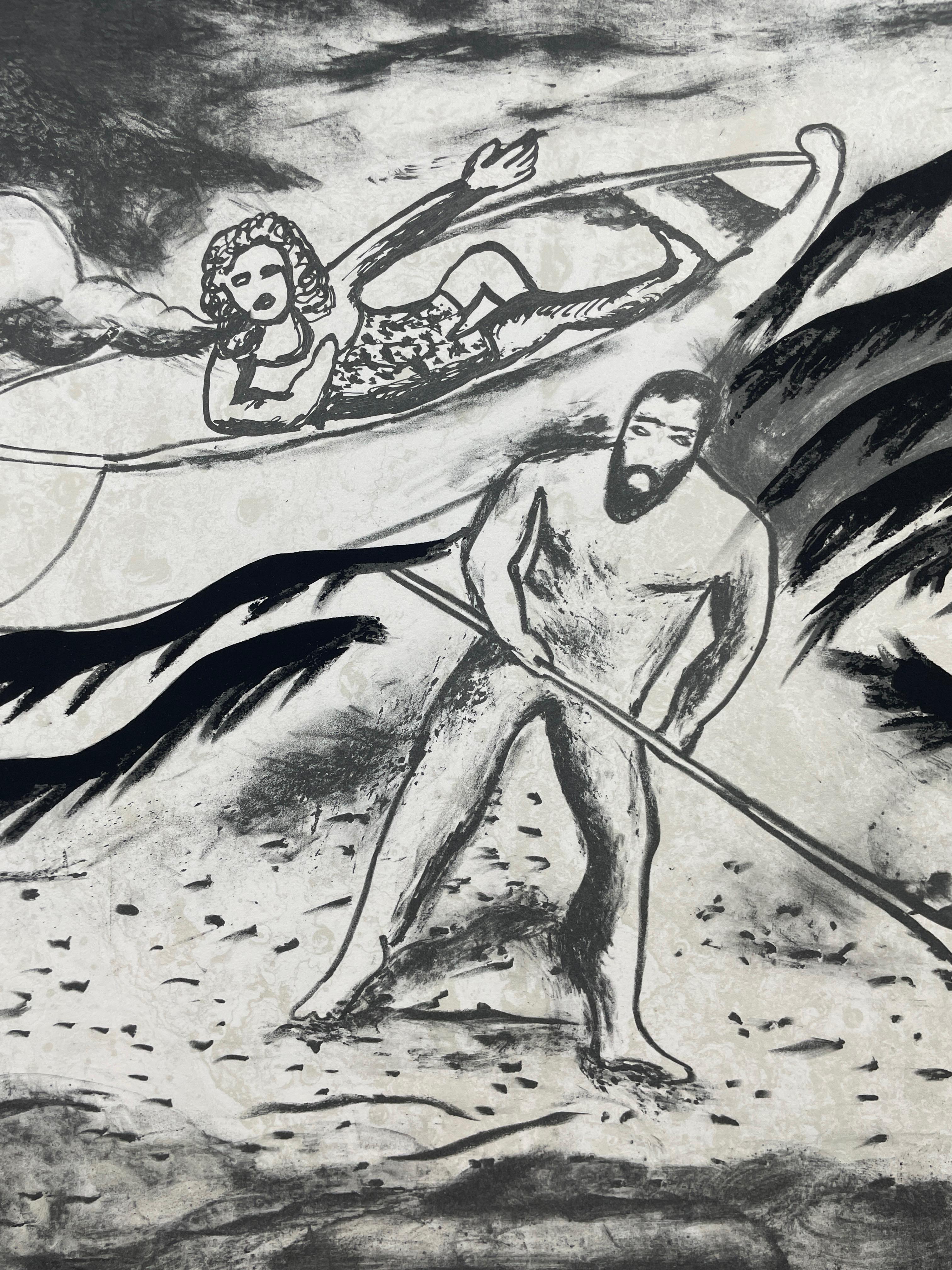 Immagine Feroce von Enzo Cucchi, Portfolio mit Zeichnungen mythologischer Meeresszenen