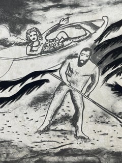 Immagine Feroce by Enzo Cucchi, portfolio of mythological ocean scene drawings 