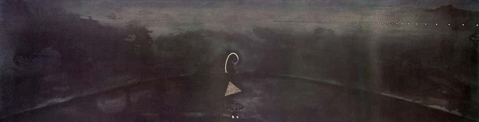 Sparire 2, Enzo Cucchi dream scape surreal etching, aquatint and silkscreen