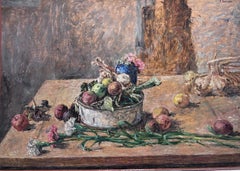 " natura morta con fiori " olio su compensato cm. 50 x 70 1981