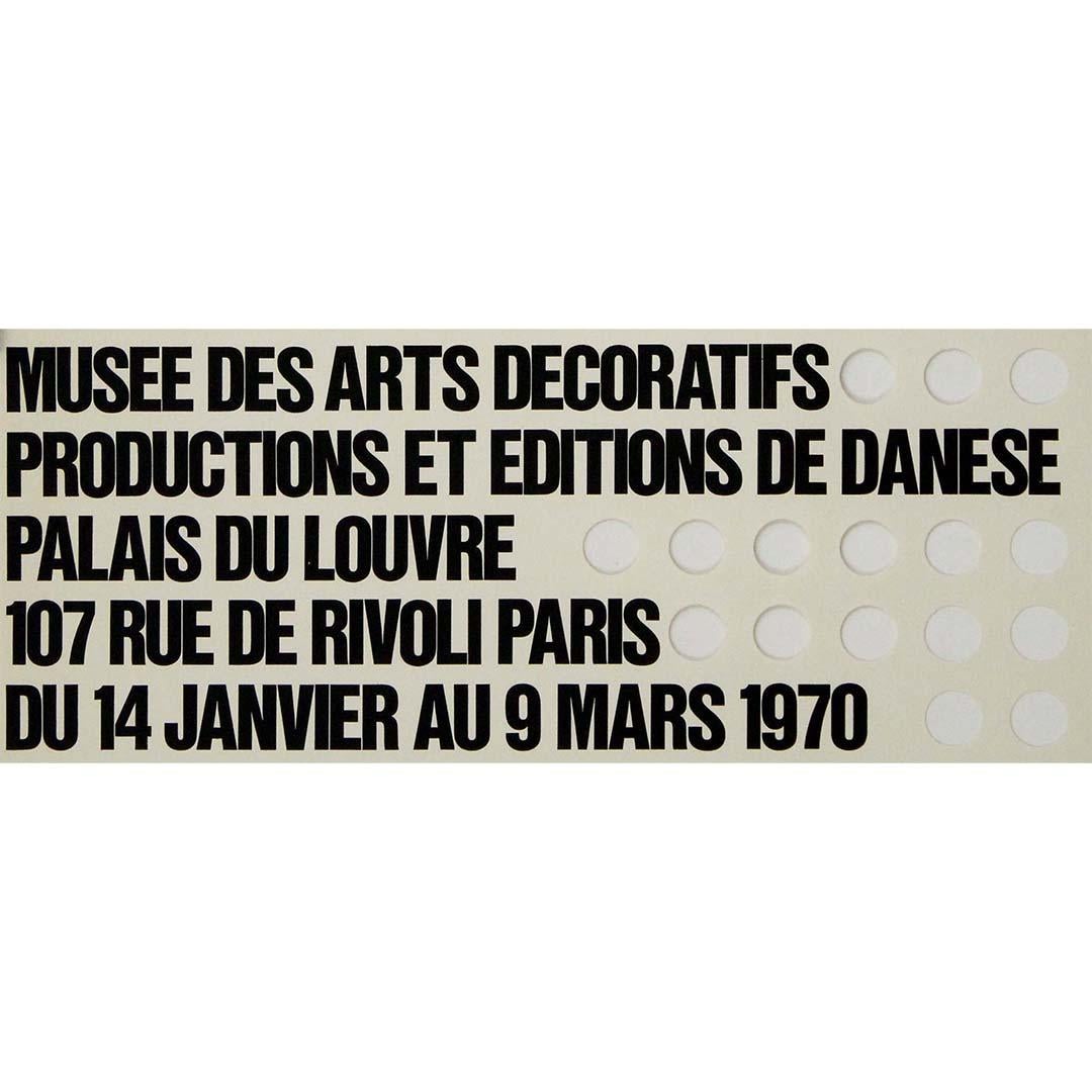 The 1970 original exhibition poster by Enzo Mari, titled 