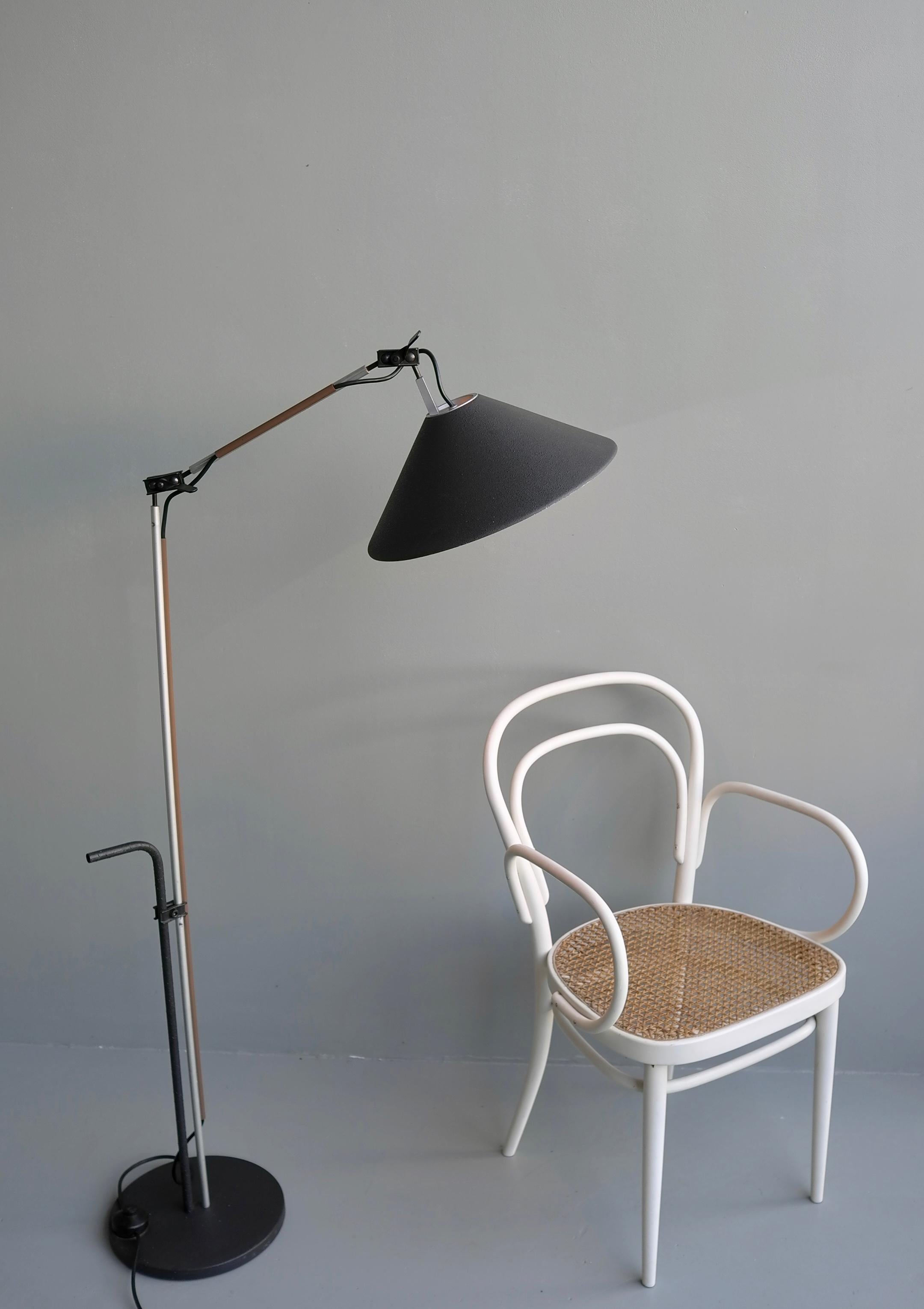 Mid-Century Modern Enzo Mari Adjustable Floor Lamp 