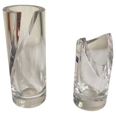 Enzo Mari Modern Italian Athena Crystal Vases for Arnolfo di Cambio, Italy