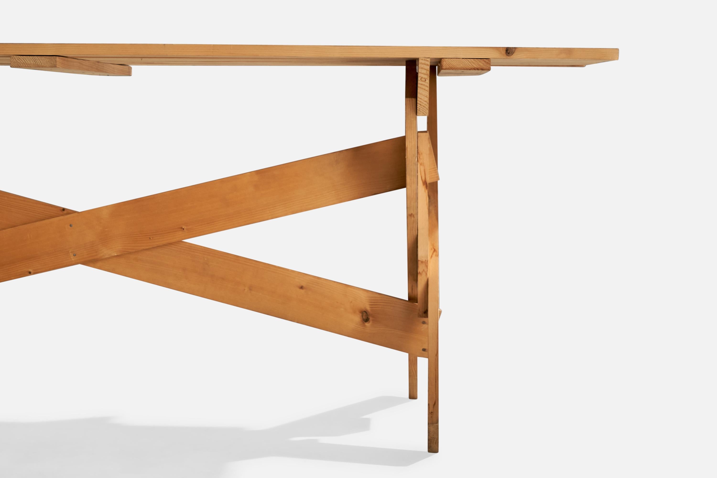 Enzo Mari, table à manger Autoprogettazione, pin, Italie, 2007 en vente 4