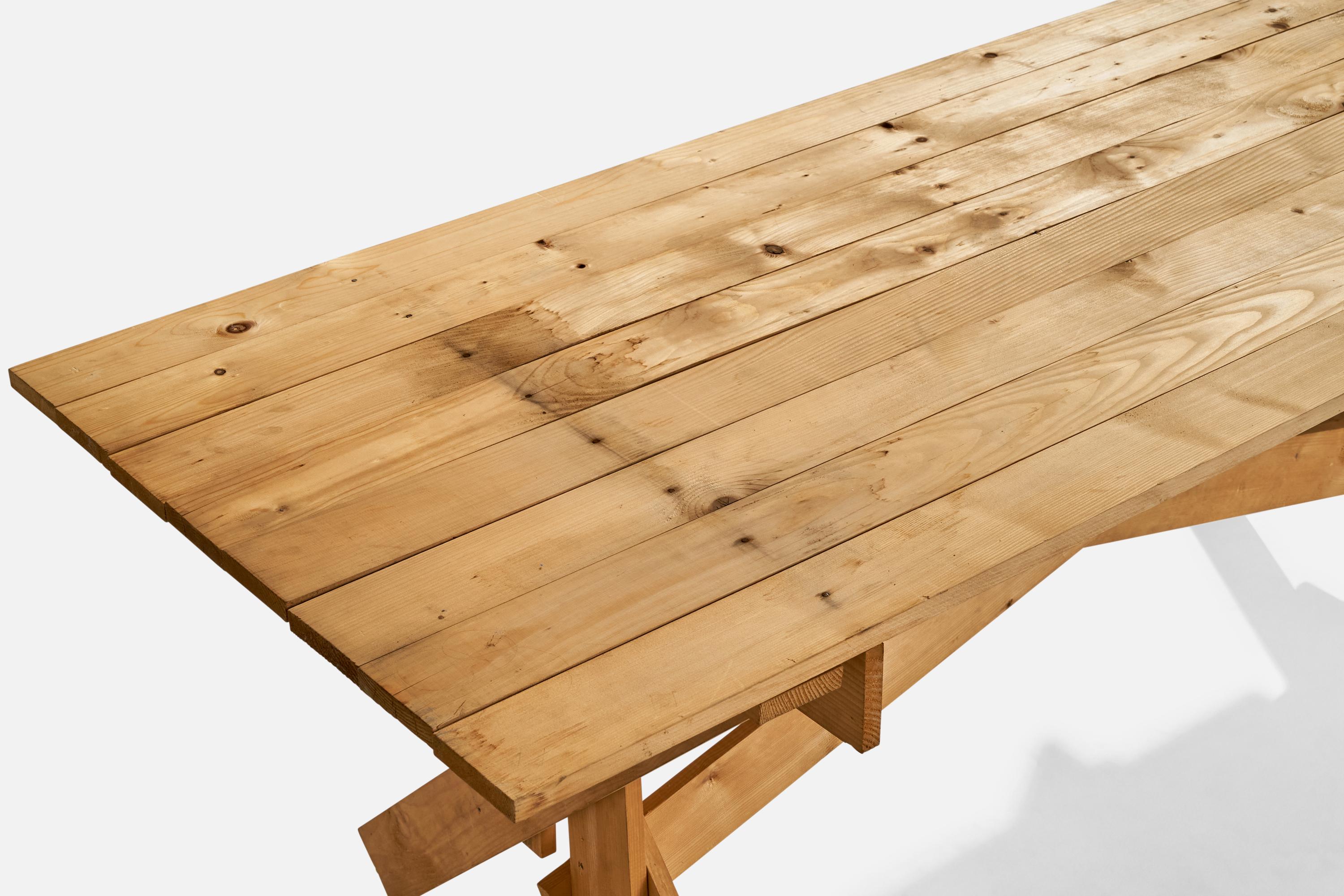 Enzo Mari, table à manger Autoprogettazione, pin, Italie, 2007 en vente 5