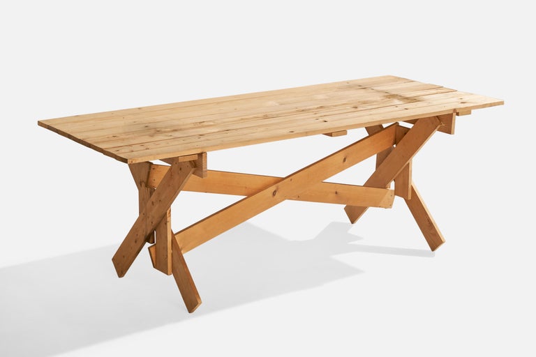 Enzo Mari, Autoprogettazione Dining Table, Pine, Italy, 2007 For