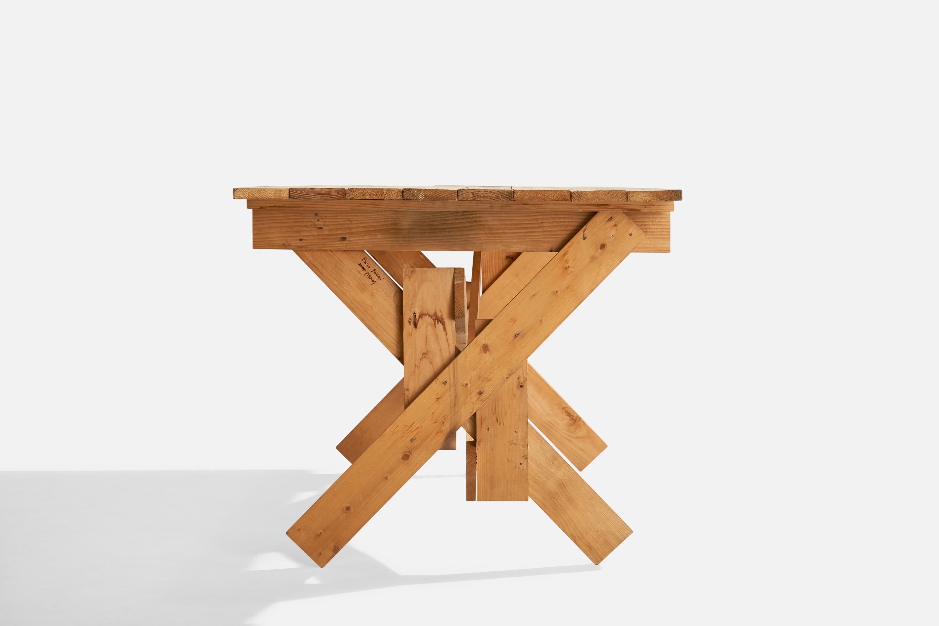 Pin Enzo Mari, table à manger Autoprogettazione, pin, Italie, 2007 en vente