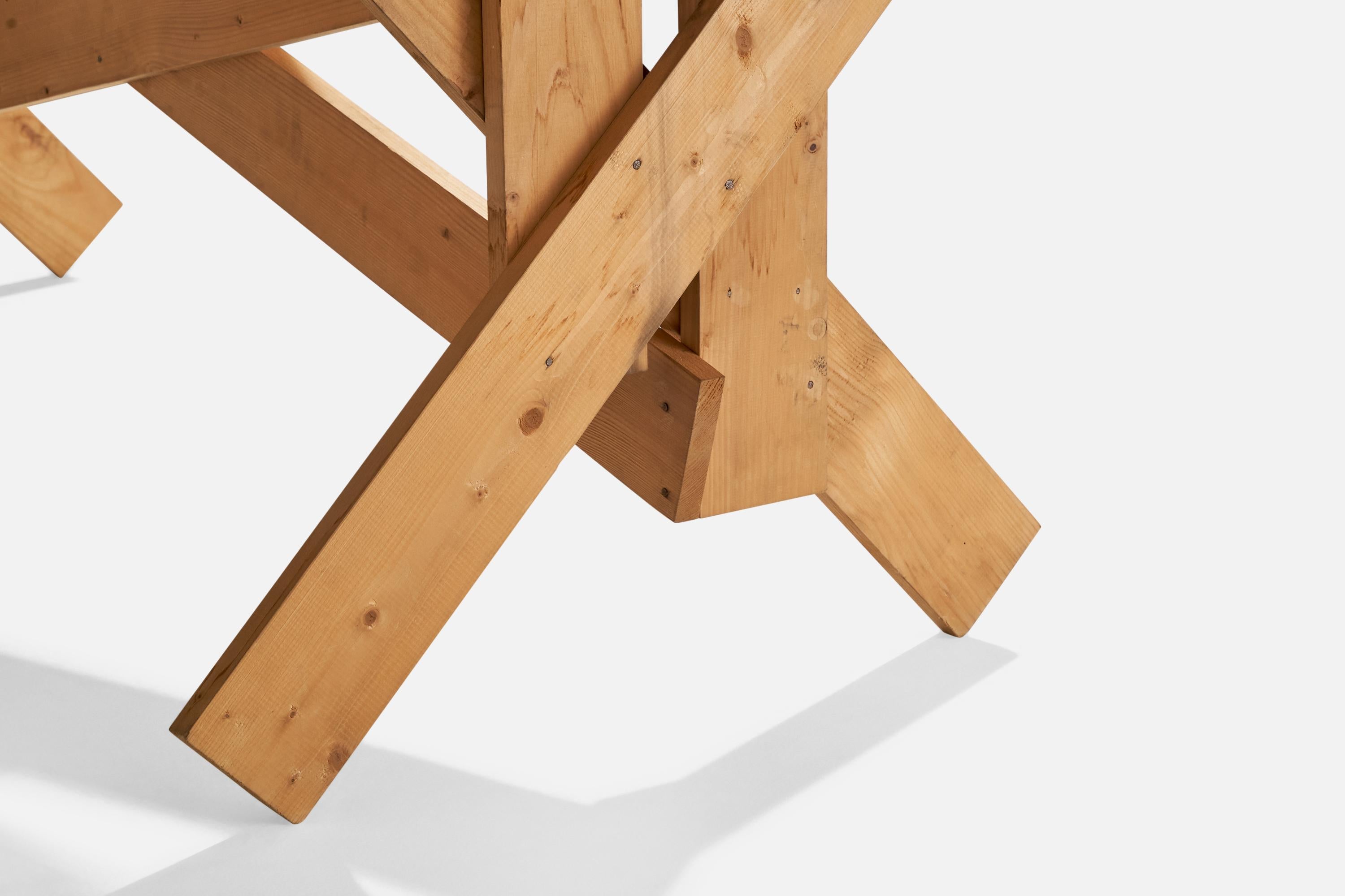Enzo Mari, table à manger Autoprogettazione, pin, Italie, 2007 en vente 2