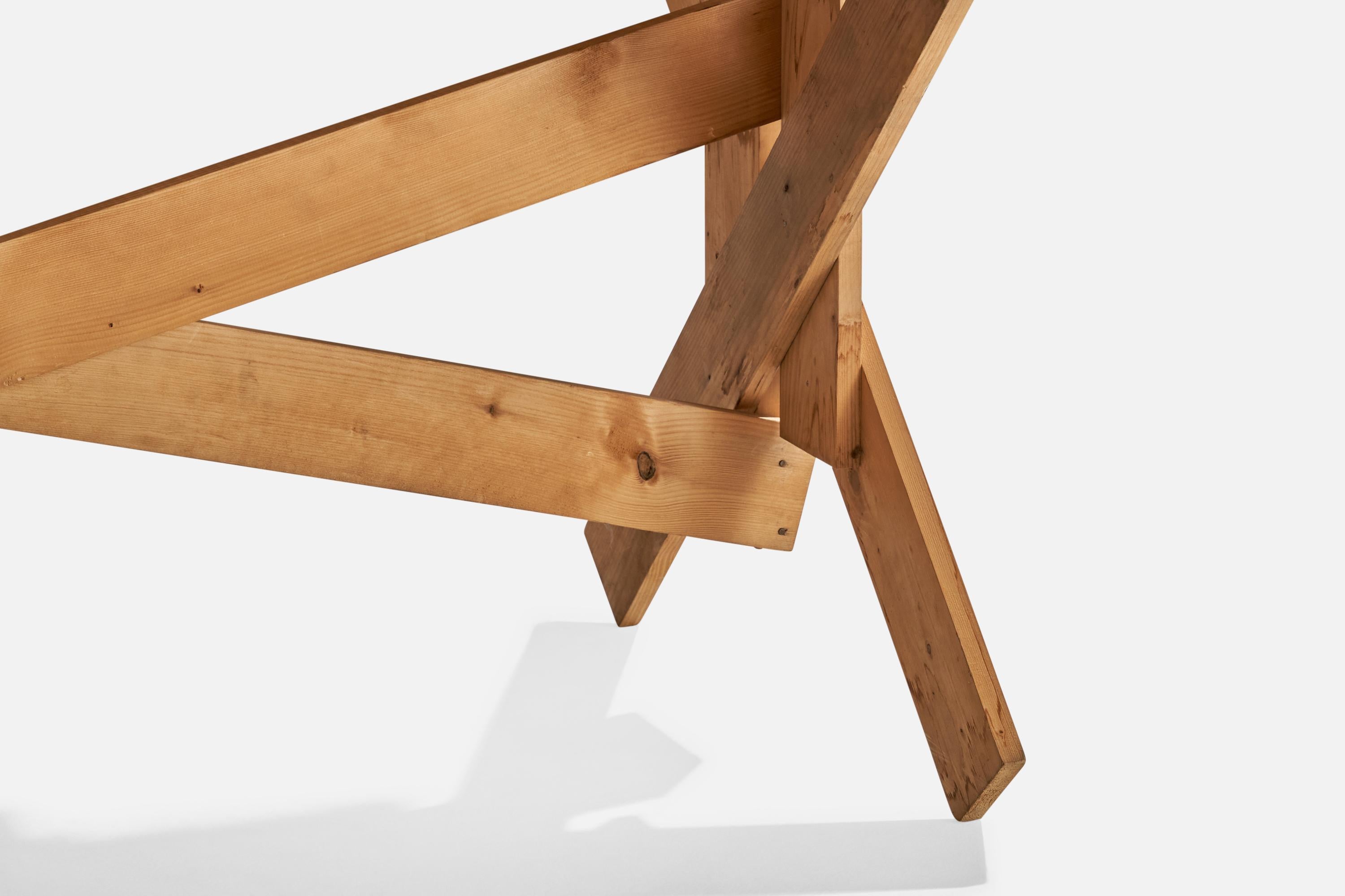 Enzo Mari, table à manger Autoprogettazione, pin, Italie, 2007 en vente 3
