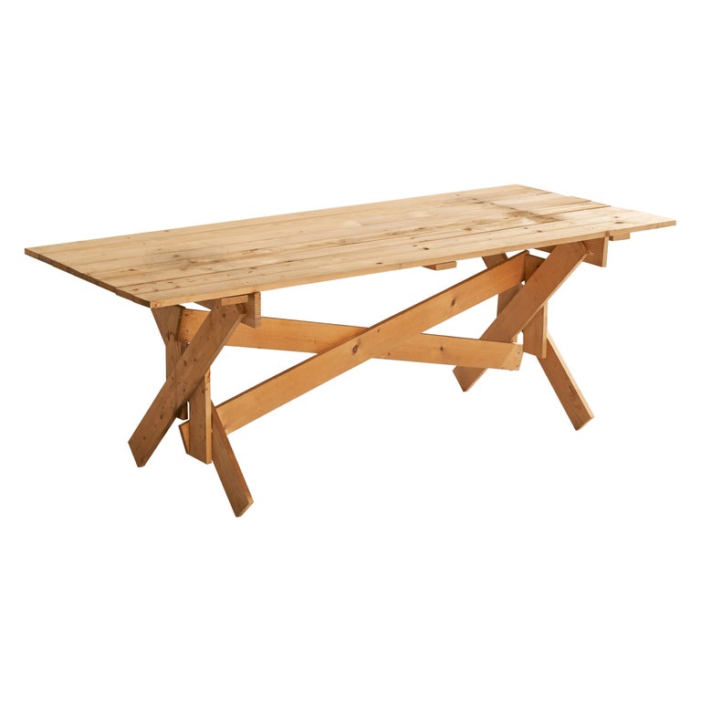 Enzo Mari, Autoprogettazione Dining Table, Pine, Italy, 2007 For