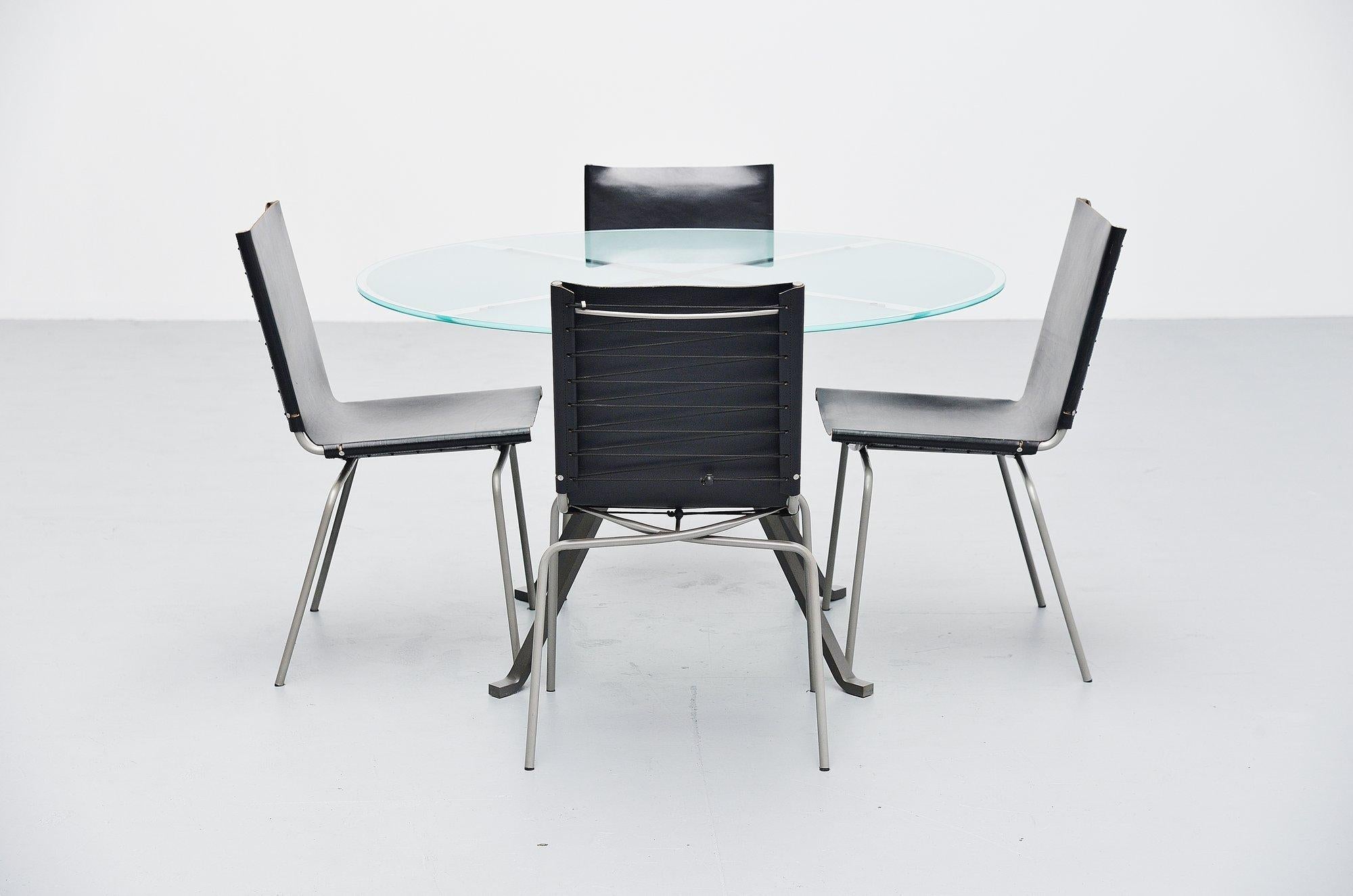 Metal Enzo Mari Cugino Dining Table Driade, Italy, 1973