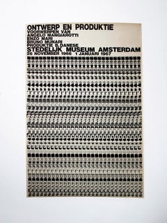 Enzo Mari Danese Exhibition Stedelijk Museum Original Poster, 1966