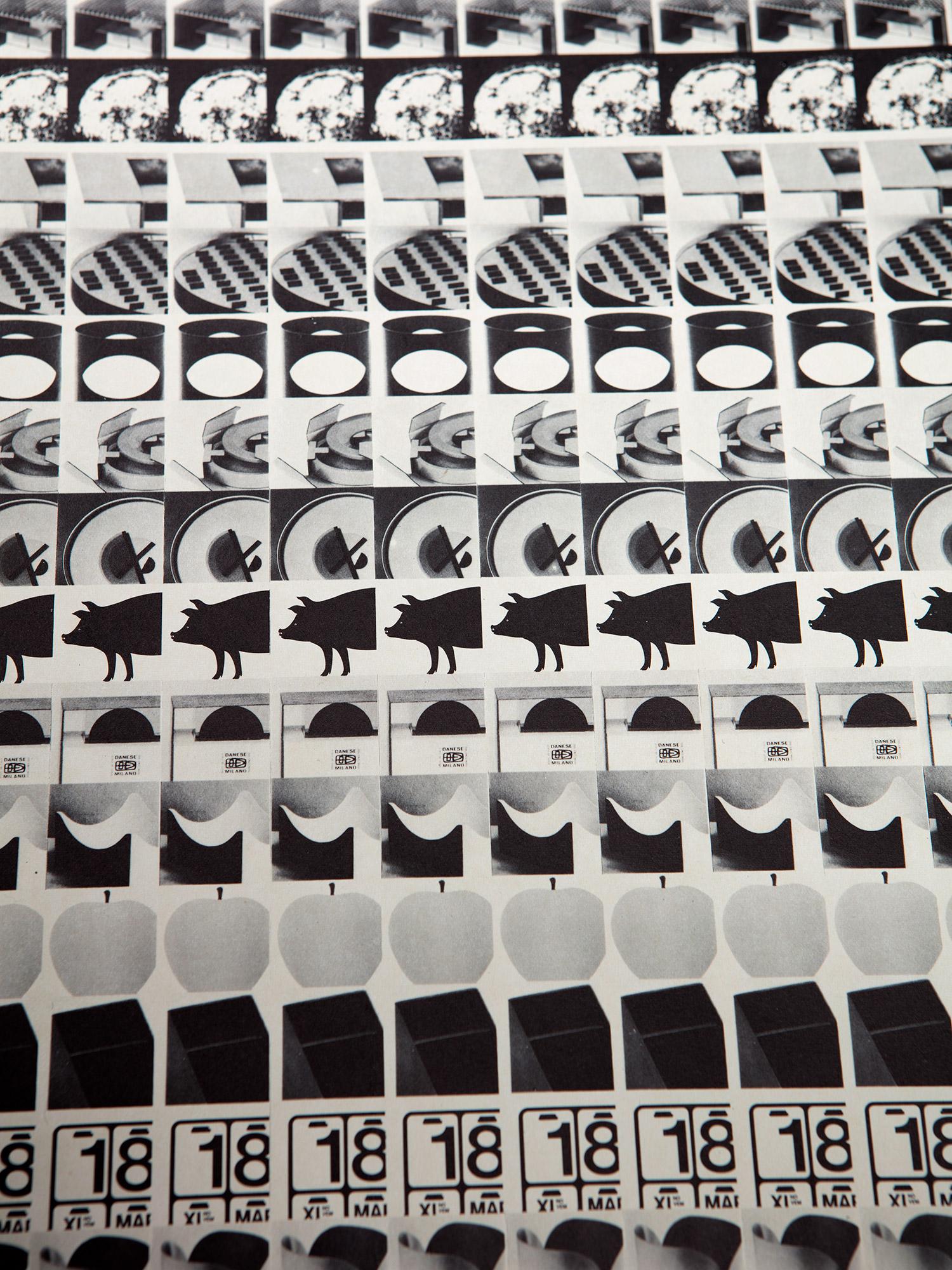 Italiano Mostra di Enzo Mari Danese Stedelijk Museum Manifesto originale, 1966 in vendita