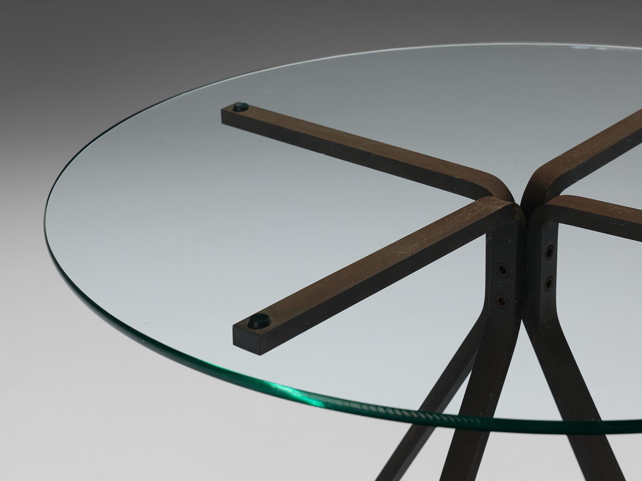 Brushed Enzo Mari for Driade 'Cuginetto' Coffee Table