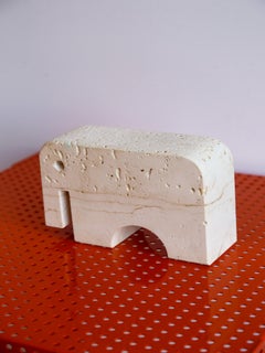 Sculpture d'éléphant en travertin Enzo Mari pour Fratelli Mannelli