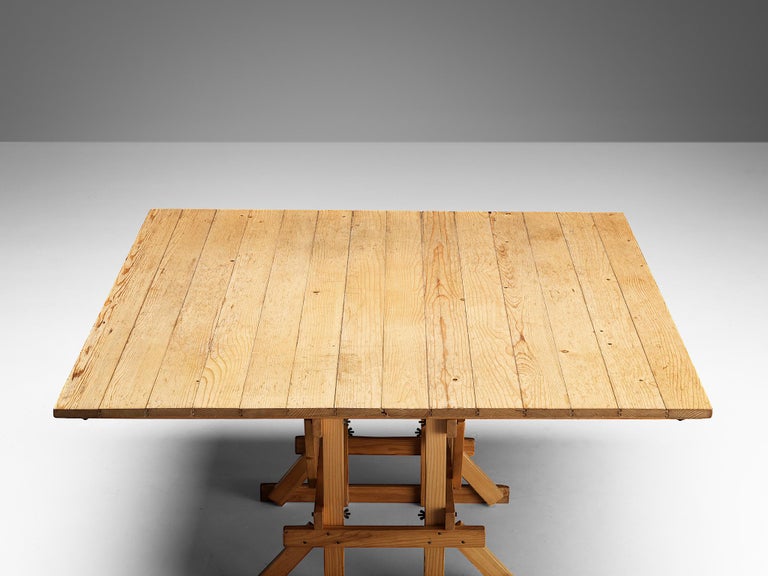Enzo Mari for Simon International 'Ics' Table in Pine