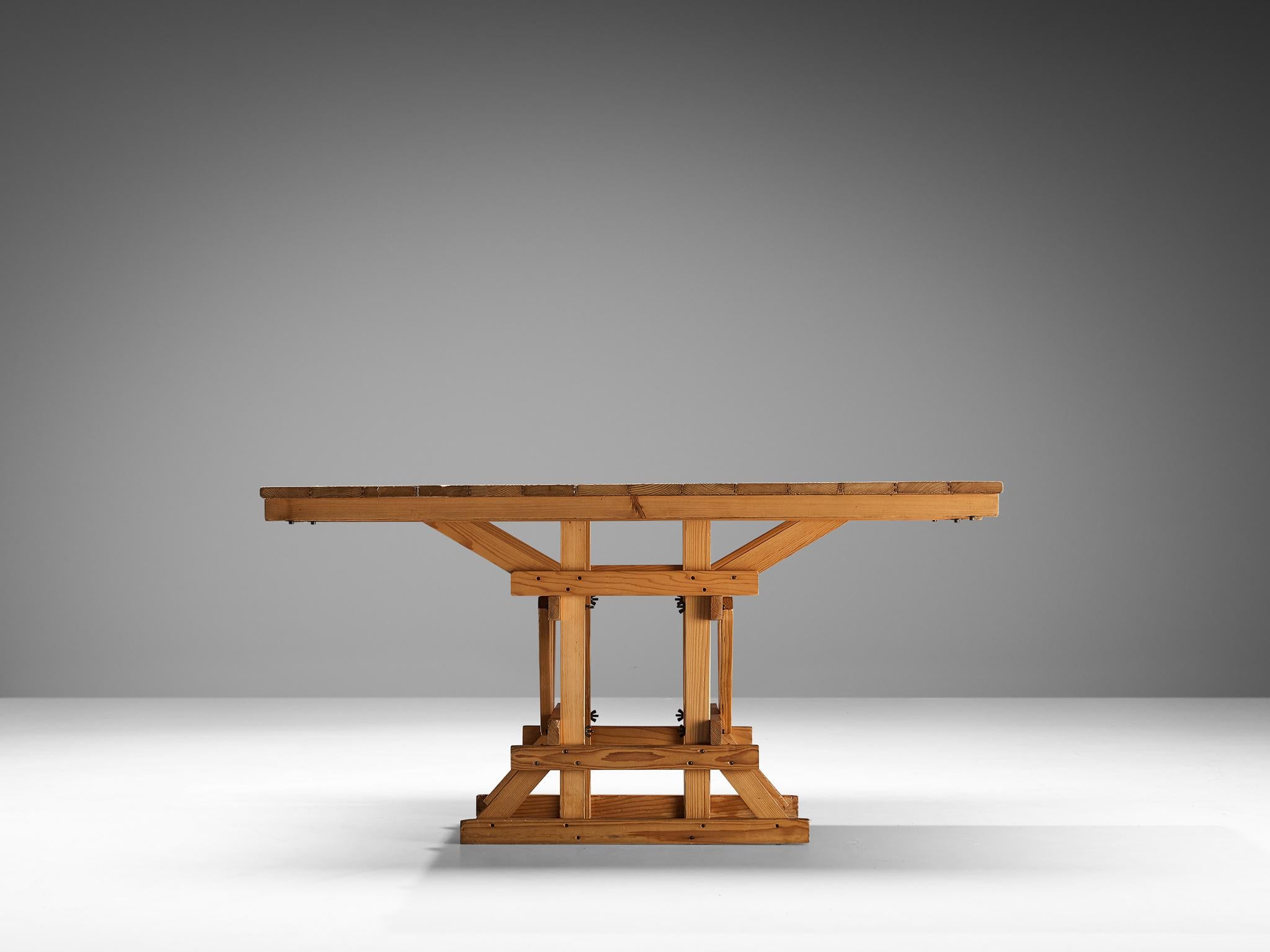 Late 20th Century Enzo Mari for Simon International  'Ics' Table in Pine  For Sale