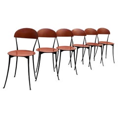 Enzo Mari for Zanotta Group of Six "Tonietta" Chairs, Italy 1980s
