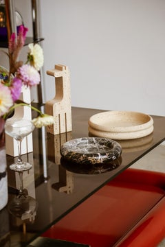 Enzo Mari Giraffe Sculpture, Travertine, Mid-Century Modern, 1970s