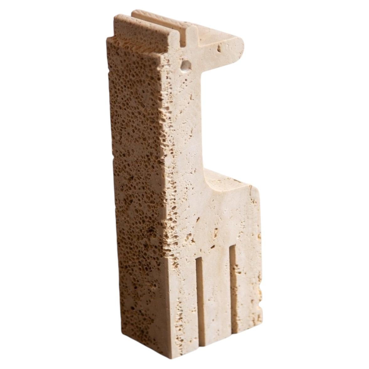 Sculpture girafe d'Enzo Mari, travertin, modernité du milieu du siècle, 1970 en vente