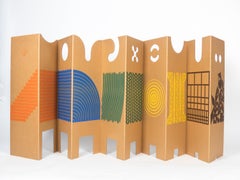 Enzo Mari "Il Posto Dei Giochi" Silkscreen Print Folding Screen for Danese, 1967