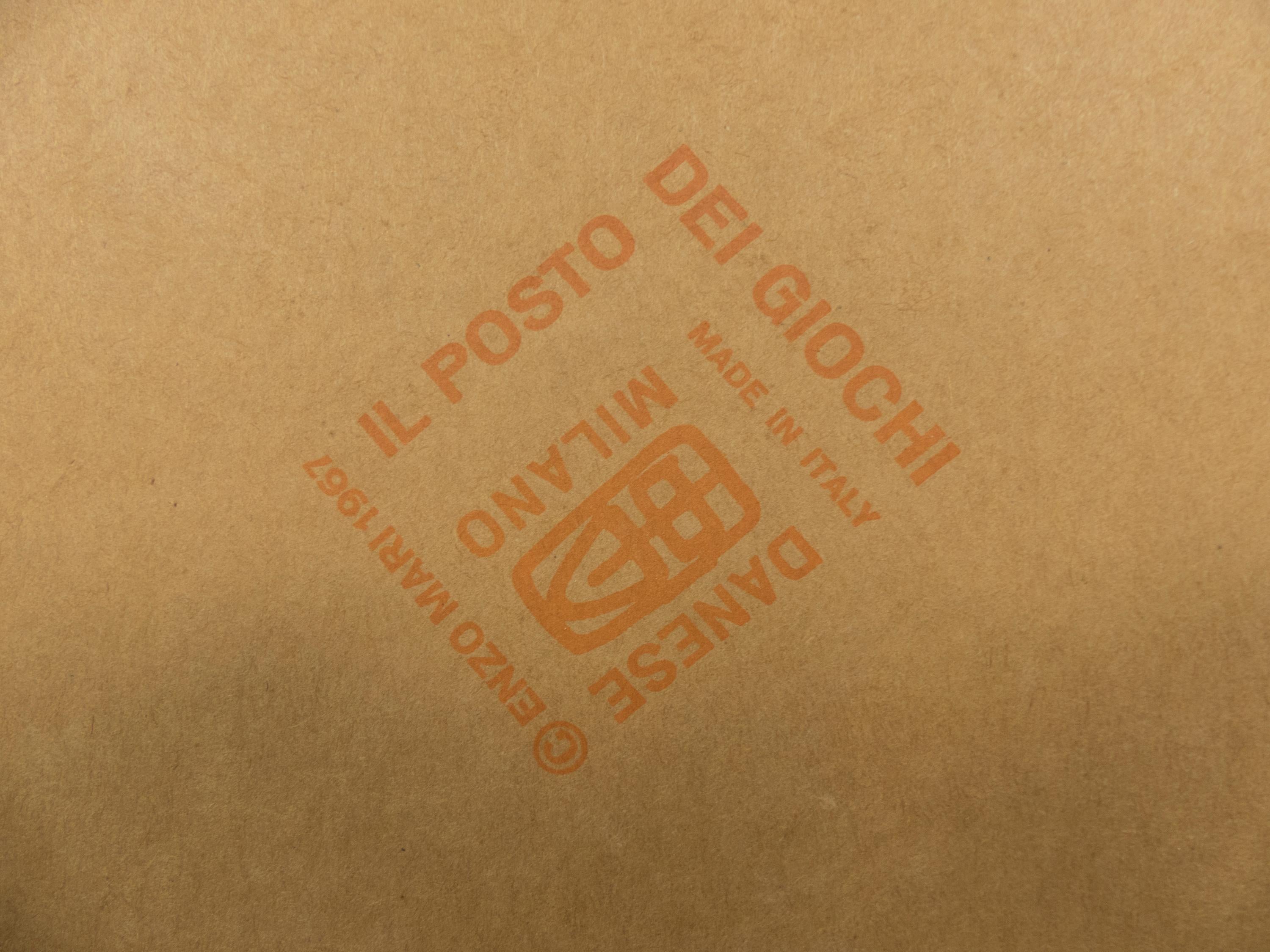Enzo Mari „Il Posto Dei Giochi“ Siebdruck für Danese, klappbarer Raumteiler, 1967 3