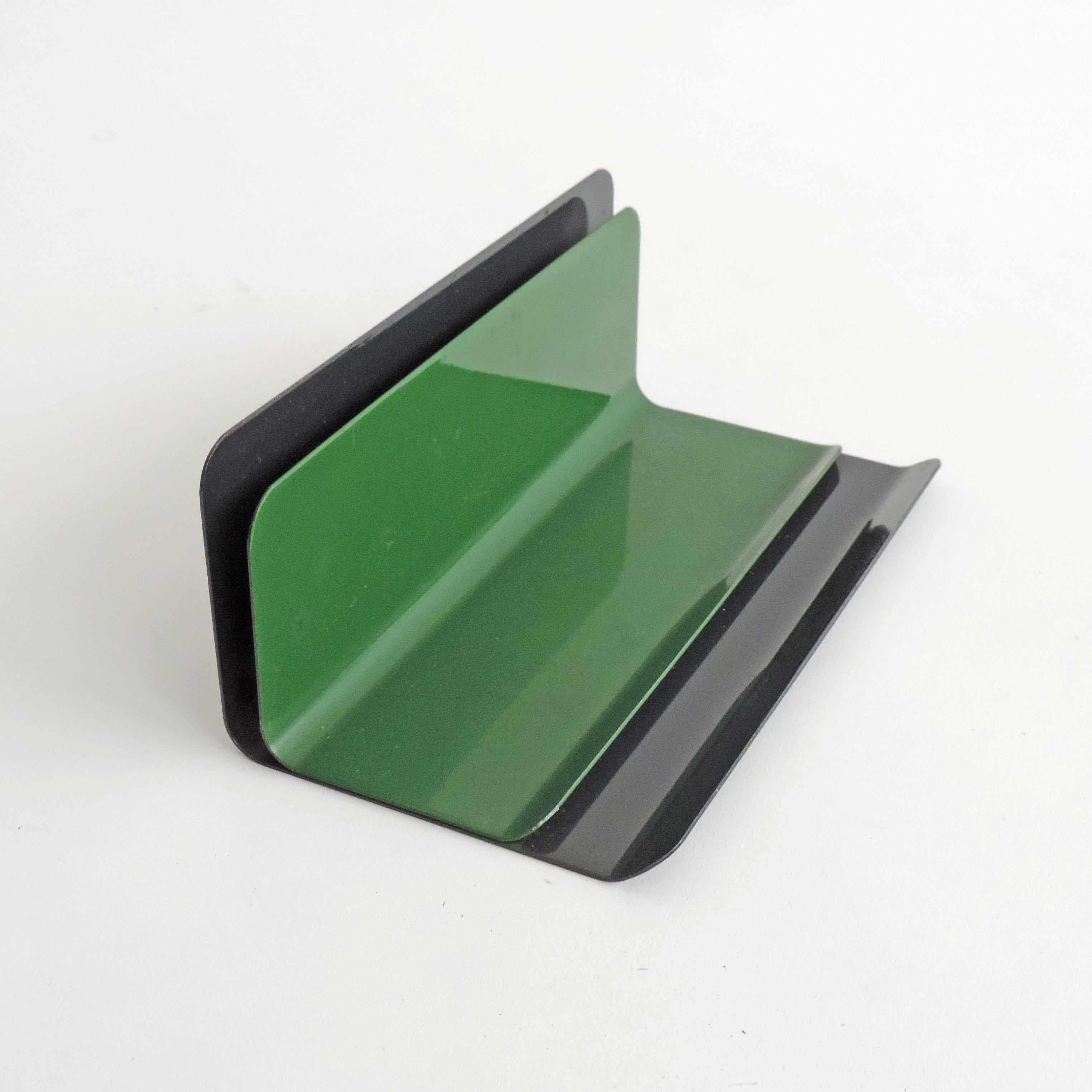 Italian Enzo Mari Letter and Pen Holder for Danese 1962, in Blue and Green For Sale